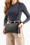 Black Women's Faux Leather Adjustable Crossbody and Hand Strap Portfolio, Clutch Bag