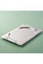 Grace Sade Platinum Tea Tray with Handle Premium 304 Stainless Steel 18/10 Cr-Ni Perfect Shine