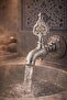 Engraved Perlatör Wall Mounted Hammam Kurna Ottoman Faucet Chrome - 3
