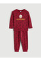 Red Crew Neck Galatasaray Printed Boys' Pajama Set - 4