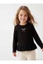 Beige Crew Neck T-Shirt with Bow Detail for Girls, Pack of 2 - 6