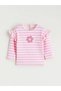 Ecru Floral Embroidered Baby Girl Blouse and Leggings
