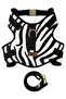 Zebra Cat Harness Set Anti-Escape/Breathable Fabric/Leash Included - 2