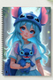 غلاف كرتوني معدني حلزوني غير مسطر بتصميم STITCH مقاس A5 دفتر ملاحظات بتصميم STITCH مقاس A5 - 2