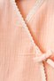 Baby Newborn 100% Cotton 4-Piece Double Layer Muslin & Muslin Blanket Hospital Discharge Bodysuit Set - 4