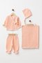 Baby Newborn 100% Cotton 4-Piece Double Layer Muslin & Muslin Blanket Hospital Discharge Bodysuit Set