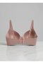 Women's White Seamless Gathering Bra - Non-Marking Laser Cut Seamless Bra Powder - 2