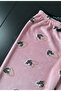 Women's Thin Tencel Velvet Pipe Leg Comfortable Cut Plaid Pajama Bottoms - 6