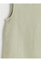 Modanova Sezon Khaki Crew Neck Muslin Blouse - 3