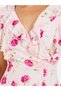 Women Pink Floral Maxi Dress with Ruffle Detail - 4