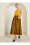 Yellow Floral Sleeveless Maxi Dress with Bow Detail - 3