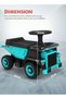 Cruiser Truck Ride on Car for kids, Baby Car with Music & Storage, Horn (Green) - 3