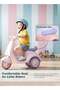 Ride On Push Car with RGB Lights Music Spacious Seat for Toddlers 1–3 Years Pink - 5