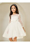 Girls WhiteLace Embellished Dress - 2