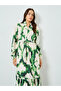 Green Floral Print Tiered Maxi Dress - 2