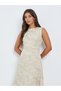 Women Beige Floral Sleeveless Maxi Dress - 2