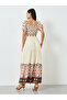 Floral Print Puff Sleeve Tiered Maxi Dress - 6
