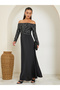 Women Off Shoulder Embellished Maxi Party Dress - 3