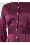 Magenta Long Sleeves Shirt Maxi Dress - 4