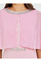 Women Embellished Cape Sleeve Sheath Midi Dress - 4