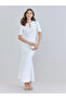 Women White Sheath Maxi Dress with Bow Detail - 3