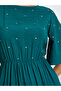 Women Teal Embellished Tiered Maxi Dress - 5