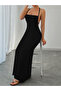 Women Black Halter Neck Sleeveless Bodycon Maxi Dress - 4