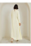 Women Cream Embellished A-Line Jalabiya - 5