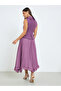 Women Purple Sleeveless Blazer Midi Dress - 4