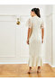 Cream Lace Short Sleeve Mermaid Hem Midi Dress - 5