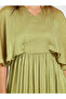 Women Green Cape Sleeve Maxi Dress - 4