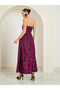 Red Burgundy Sleeveless A-Line Maxi Dress - 5