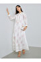 Women Cream Printed A-Line Jalabiya