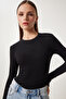 3-Pack Crew Neck Basic Knitted Blouse Lcr0012 Ecru Black Mulberry - 4