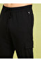 Solid Drawstring Waist Cargo Pants - 5