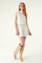Rochie scurtă Ecru, pachet de curea 8392A - 3