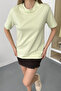 Women's Crew Neck 100% Cotton Basic T-Shirt Green - 26Y 26650 - 2
