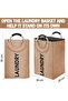 Foldable Laundry Basket with Handles, Large Capacity Waterproof Laundry Hamper - 2