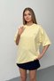 Women's 100% Cotton T-Shirt with Filkete Accessories Yellow - 26Y 26508