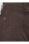 Brown Linen Look Wide Leg Trousers - 3