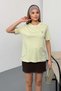 Women's Dog Embroidered 100% Cotton T-Shirt Green - 26Y 26730 - 4