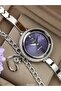 Clasp Cord, Rotating Case, 5 Atm, Silver Steel Cord Women's Wristwatch+Bracelet - 3