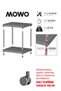 2-Tier White 40X33 Plastic Bathroom Shelf Coffee Table, under Counter Shelf, Pool Garden Balcony Table Coffee Table - 5