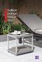 2-Tier Gray 40X33 Plastic Bathroom Shelf Coffee Table, under Counter Shelf, Pool Garden Balcony Table Coffee Table - 3