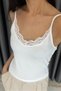 Kechi Chest Lace Detail Strap Tank Top - Ecru Ekru - 6