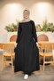 Ankanoor Side Tie-Detail Brit Buttons Modal Dress 145cm Anka265141 - 4