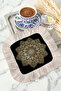 Luxurious Mandala Gold Color Fringed Presentation Napkin - Timeless Bohemian Black Gold Coaster Tissue - 2