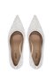 Women's Faux Leather White Heeled Shoes - 7