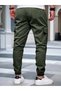 Men's Cargo Pocket Pants Stretch Cotton Cuffed Jogger Pants - 3