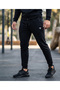 Men's Jogger Sports Sweatpants with Elastic Waist and Lace-Up Closure and Zipper Pockets